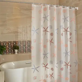 35 Moderna Vannas istaba Dušas Aizkars Ūdensizturīgs Pelējumu PEVA Dušas Aizkari jūras zvaigzne Piejūras Stila Vannas Aizkaru Dušas Telpa