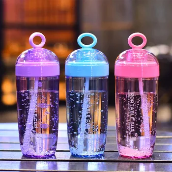 380ML Bērniem, Bērnu Ūdens Pudele BPA Free Bērnu Kauss Zīdaiņu Pārnēsājamo Barošanas Pudele Ar Salmiņu hermētiskos Ūdens Izturīgs Kauss