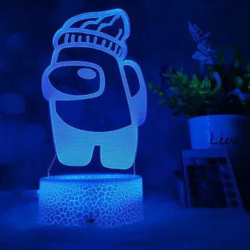 3D LED Lampas Starp Mums, Neona Gaismas, Galda Galda Lampa Mājas Istabā Guļamistaba Dekorēšana Bērniem Dāvanas Spēli Atmosfēru Gultas Nakts Gaismas