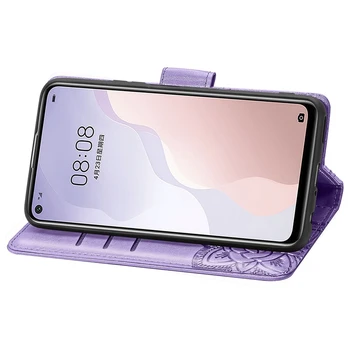 3D Tauriņš tīrtoņa Krāsu Maks Flip Case For Huawei Mate 20 30 P20 P30 P40 lite Pro P Smart 2019 Godu 9.A Ādas Turētāja Vāku