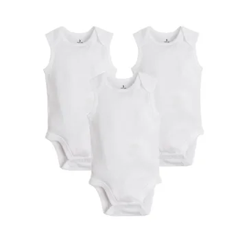 3pcs/daudz 2018. gada vasaras tīras kokvilnas balts bērnu jumpsuits mīksto jaundzimušā apģērbu baby girl vasaras apģērbs , viens gabals Ķermeņa mazuļiem