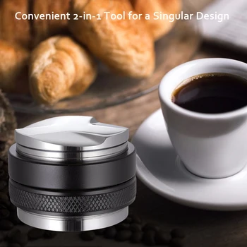 53mm Kafijas Izplatītājs Aizskart Dual Head Kafijas Nivelieris Regulējams Dziļums Espresso Puses Konusu 54mm Breville Portafilter