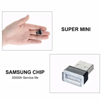 5V USB LED Nakts Gaisma 5 Krāsas Izvēli Super Mini LED Nakts Lampa, Auto Klēpjdatora Klaviatūras Apgaismojums