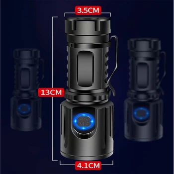 6000 Lūmenu XHP50 Led Lukturīti Lāpu Taktiskās 5 režīmi Ūdensizturīgs Handlamp 26650 akumulatoru, USB Uzlādējams Zvejas Kempings