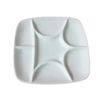 7-Arī Kvadrātveida, Balta Keramikas Mākslinieks Krāsu Paletes Akvarelis, Guaša, Akrila