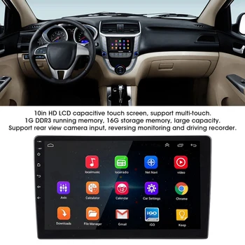 9 Collu Android 8.1 Četrkodolu Auto Stereo Radio Atskaņotājs HD Nospiediet sākuma Ekrāns GPS BT OBD Regulēšana Navigācijas