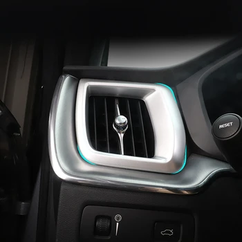 ABS Chrome Oglekļa Šķiedras Auto Centrs Kontrole, Gaisa kondicionētājs, Gaisa Ventilācijas Izvads Vāciņš Melns Volvo XC60 2018 2019 2020 Piederumi