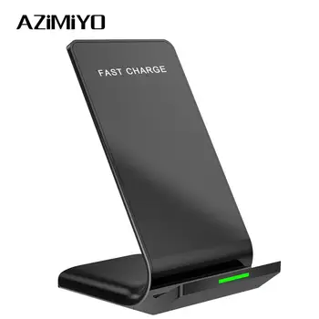 AZiMiYO 10W Qi Bezvadu Lādētāju Stāvēt iPhone 11 Pro Max X XS XR 8 8 Plus Maksa par Samsung S9 S10 S10E Huawei Telefona Lādētāju
