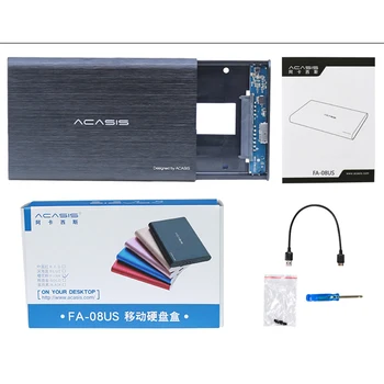 Acasis HDD Enclosure Gadījumā 2.5 SATA USB 3.0 Ārējo Kameras HDD Gadījumā Cieto Disku SSD Diska HDD Kaste Ar USB Kabeli