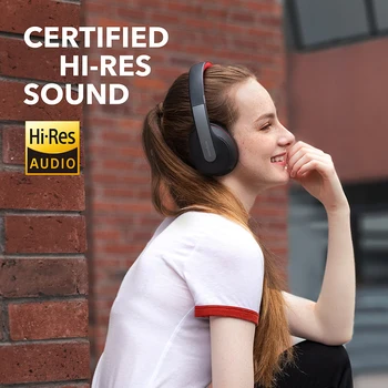 Anker Soundcore Dzīves Q10 Bezvadu Bluetooth Austiņas, Virs Auss un Salokāma, Hi-Res Sertificēts Skaņas, 60-Stundas Ilgums