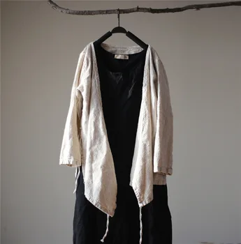 Aransue Pavasara Vasaras Sieviešu Topi Lina Jaciņa, Krekls Vintage Kimono Blusas Augstas Kvalitātes Blūze Sievietēm