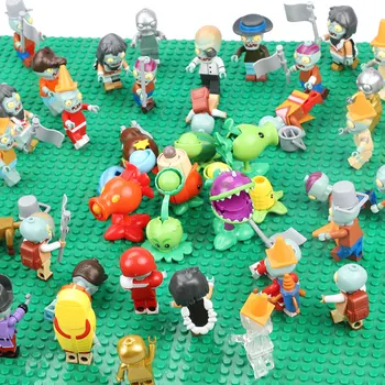 Augi vs Zombies Celtniecības Bloki Skaitļi PVZ Darbības Rādītāji Lelles Blind Lodziņā Ķieģeļu Rotaļlietas Bērniem Kolekcijas Rotaļlietas Pieaugušajiem