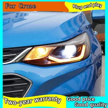 Auto Stils LED lukturi par Chevrolet Cruze 2017-2018 par Cruze galvas lampas Lēca Dubultās Staru HID H7 Xenon bi xenon lēcu