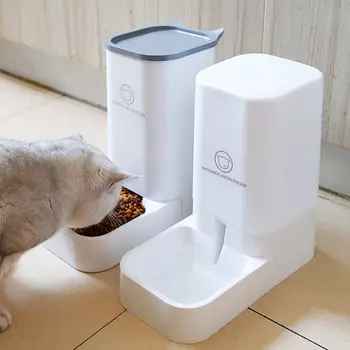 Automātiskā Kaķiem, Suņiem, Pārtikas Padevējs un 3.8 L Waterer Plastmasas Mājdzīvnieki Pārtikas Dozatoru Gamelle Čats Kucēnu Barošanai Mašīna