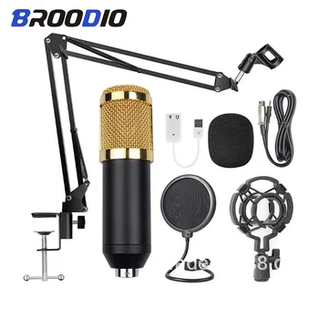 BM 800 Karaoke Kondensatora Mikrofons Profesionālās Cardioid Studio BM-800 Microfone Skaņas Ierakstīšanu apraides Dziedāšanas Mic