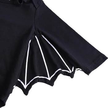 Baby Boy Romper garām Piedurknēm Kombinezonus Halloween Kostīmu Dāvana Meitenēm Cosplay Bat-uzmavas Drēbes 0-24M Bērniem Melna Apģērba Komplekts