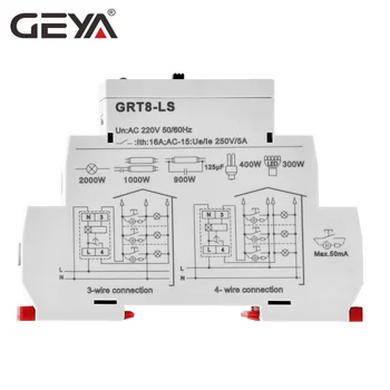 Bezmaksas Piegāde GEYA GRT8-LS Kāpņu Slēdzis Apgaismojuma slēdža relejs 220VAC 16A, ko izmanto Koridora Apgaismojuma Kontrole