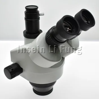 Binokļi, Nepārtraukti Zoom 7X-45X Trinokulara Stereo Mikroskopa Galvu Vienlaicīgi-fokusa Rūpniecības Mikroskopu WF10X 20mm Okulārs Objektīvs