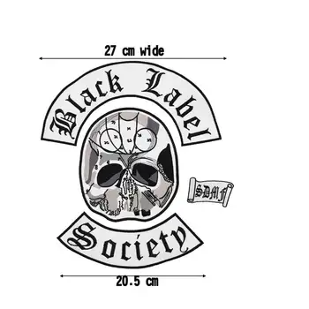 Black label society lielu Izšūti punk biker Plāksteri Apģērbu Uzlīmes, Apģērbu Aksesuāri, Emblēma