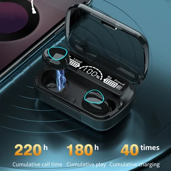 Bluetooth 5.1 Austiņas TWS Bezvadu Austiņas Brīvroku Austiņas Sporta Earbuds 3D Stereo Gaming Austiņas Ar Mic Uzlādes Kaste