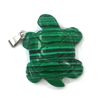 Bruņurupucis-formas Rožu Quartzs Kulons Reiki Dziedināšanas Dabīgā Akmens Amuletu DIY Rotaslietas Dāvanu Izmērs 35x40mm