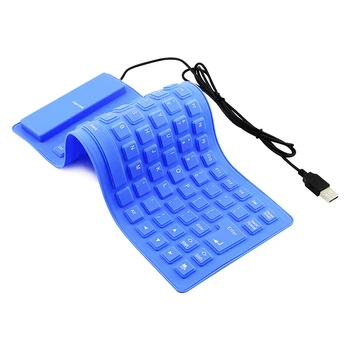 CHYI Jaunu Salokāms Silikona Tastatūras USB Ūdensizturīgs Vadu Silīcija Elastīga, Mīksta Roll Up Keyboard PC Klēpjdators, Notebook