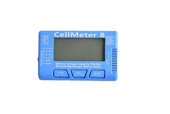 Cellmeter 8 Akumulatora Spriegums Jaudas Pārbaudītājs Servo Testeri Lipo/Li-lon/Dzīves NiCd/NiMH Bateriju ar Apgaismojumu