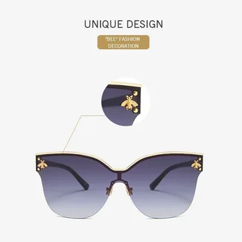 DENISA bez apmales Mazo Bišu Saulesbrilles Sieviešu 2019 Modes Lielizmēra Kvadrātveida Saulesbrilles Retro Spoguļi Saules Brilles Toņos UV400 G22084