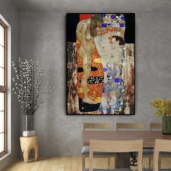 DIY 5D Dimanta Glezna Trīs Vecuma Sievieti, Gustava Klimta Glezniecības Pilnībā Dimanta Izšuvumi Mozaīkas Cross Stitch Komplekti