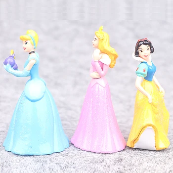 Disney Cartoon Rotaļlietas, 6pcs/Set 8cm Princese sniegbaltīte Ariel Pelnrušķīte Belle Tinkerbell Pvc Darbības Rādītāji Lelles Bērniem, Rotaļlietas, Dāvanas,