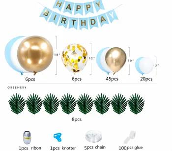 Dzimšanas Dienas Svinības Dekorēšana, Baloni, Ķēdes Pakete Macaron Lateksa Balonu Vainags Iestatīt Dzimšanas Dienas Rotājumi Se
