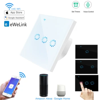 EWelink Smart Switch Wifi 86 ES Sienu Touch Gaismas Slēdzis 220V Bezvadu Balss APP Kontroles Saderīgu Alexa, Google Home Taimeris