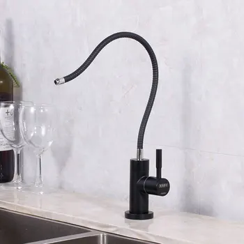 Elastīga locīšanas virtuvē tīra dzeramā ūdens filtru krāna ūdens filtru black jaucējkrāns