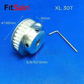 FitSain-XL 10T:30T 1 : 3 Platums 10mm alumīnija sakausējuma trīsi redukcija disku, sinhronais riteņu centra caurumu 5/6/8/10/12mm