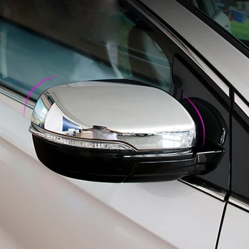 Ford Edge 2016 2017 2018 Auto stils aksesuāri ABS Chrome Automašīnas atpakaļskata spoguļa vāciņš vāciņš Melns