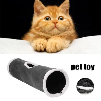 Funny Pet Cat Tunelis, Rotaļlieta, Iekštelpu Āra Saliekams Plus Kašmira Zamšādas Hideaway Sprogot Caurules Kaķēns Mājas Seskiem, Trušiem, Rotaļlietas
