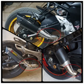 GSR750 GSR 750 Motociklu Izplūdes Muffler Vidējais posms cauruļu sistēma, Pilna Paslīdēt Uz suzuki GSR750