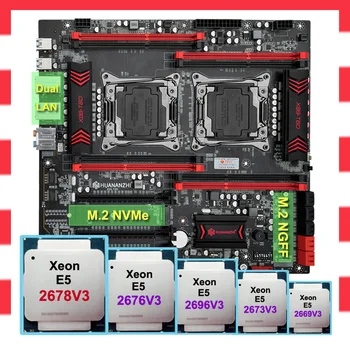 HUANANZHI X99-T8D Mātesplati Combo X99 LGA2011-3 M. 2 NVMe/NGFF Slots Dual Xeon E5 Procesoru 2678 V3 2676 V3 2696 V3 2673 V3 DIY
