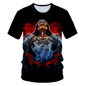 Harajuku Atdzist Galvaskausa Sievietes Sexy 3D T-Krekls Unisex Modes Gudrs Estētisko Skelets Melnā Tēja Satantic Gothic Apģērbu Ragana Krekls