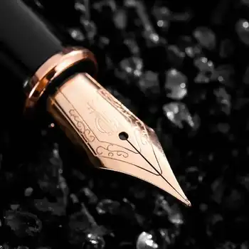 Hongdian Strūklakas Pildspalvas Metāla Tintes Pildspalvu EF/F Nib Converter Pildvielas Zelta Klipu Uzņēmuma Birojā Skolas Piederumi Rakstīšanai Dāvanu