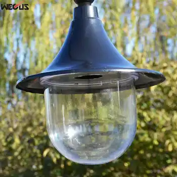 (H≈2.6 M)Double-galva liela ceļa apgaismojums pagalmā ainavu lampas Eiropas dārza āra vieta ūdensizturīgs dārza gaismas