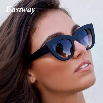 Ir 2021. Classic Cat Eye Sieviešu Saulesbrilles Modes Zīmolu, Dizainu, Vintage Vīriešu, Sieviešu, Saules Brilles Anti-atspulgu lēcu UV400