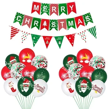 Ir 2021. Priecīgus Ziemassvētkus Balonu Vainags Santa Klauss, Ziemassvētku Eglīte, Ziemassvētku Rotājumi, Mājas Navidad Jaunā Gada Dāvanu Bērniem ROTAĻLIETAS