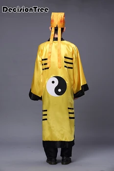 Ir 2021. taoist kleita drēbes taoism darbības apģērbi ģimenes mākslas formas tērpu, tērpi, kung fu apģērbu darkblue