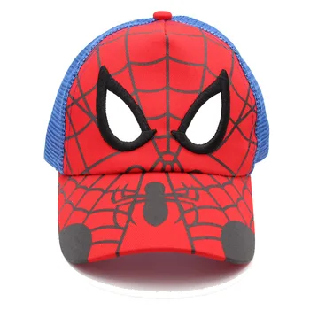 Izšuvumi Bērnu Beisbola cepure Spider Man Saules Cepure Acs Karikatūra Regulējams Hip-hop Caps Elpojošs Vasaras Āra Bērnu Cepures