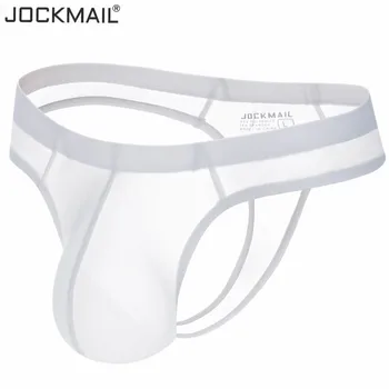 JOCKMAIL sexy apakšveļa vīriešiem Neilona vīriešu bikini biksītes jockstrap ledus zīda vīriešu apakšveļa gay mens siksnas un g stīgas slīdēšanas
