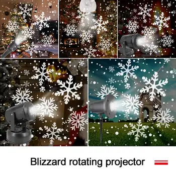 Jaunais Gads Sniegpārslas LED Projektoru Gaismas Festivāls Brīvdienu Mājas Puse Dekori Nakts Lampas Sniega Projektoru Gaismas Ziemassvētku Rotājumi