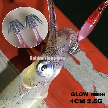 Jaunas Ielidošanas Japāna kalmārs lure ir Roku darbs, Konusa spider āķis UV staru atstarošana krāsu gaismas Mirdzumu zvejas ēsmas Jig 40mm 2.5 g jūras laivu
