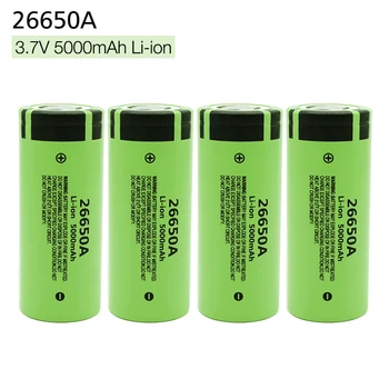 Jauns Akumulators, Lai 26650A 3,7 V 5000mAh Li-ion 26650 akumulatoru bateriju Jauda Banka Li-ion Akumulatori