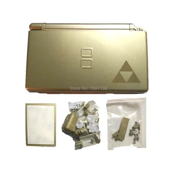 Jaunu Goldren Krāsu NDSL Zelda Limited Edition Lietu Vāku Nomaiņa DS Lite Shell Korpusā ar Pogu Komplekts Zēns, Pilns Komplekts